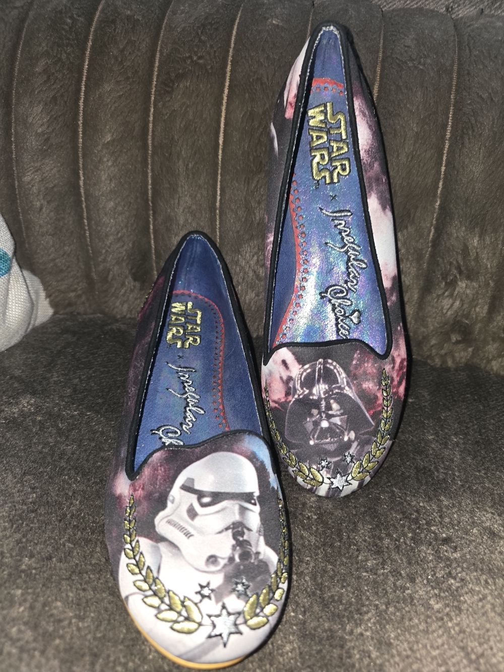 Irregular Choice Star Wars Stormtrooper & Darth Vader Purple Black Flats NWOT
